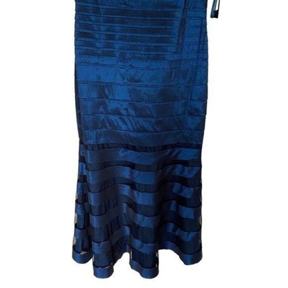 NWT KM Collections Milla Bell Size 14 Blue Formal Dress Evening Gown Jewel Prom - Picture 4 of 10